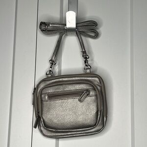 Croft & Barrow Silver Mini Wallet Crossbody Purse NWT